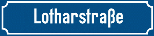 Straßenschild Lotharstraße