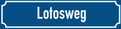 Straßenschild Lotosweg