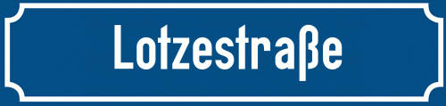 Straßenschild Lotzestraße