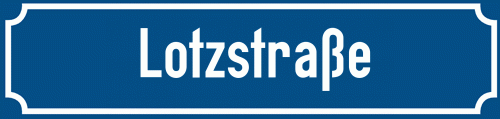 Straßenschild Lotzstraße