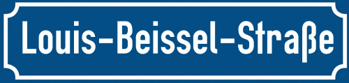 Straßenschild Louis-Beissel-Straße