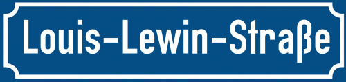 Straßenschild Louis-Lewin-Straße