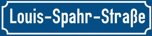 Straßenschild Louis-Spahr-Straße