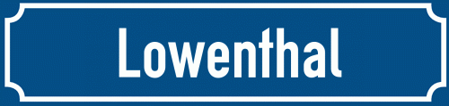Straßenschild Lowenthal