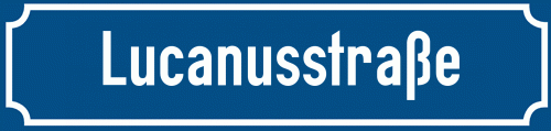 Straßenschild Lucanusstraße