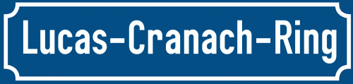 Straßenschild Lucas-Cranach-Ring