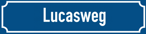 Straßenschild Lucasweg