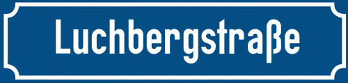Straßenschild Luchbergstraße