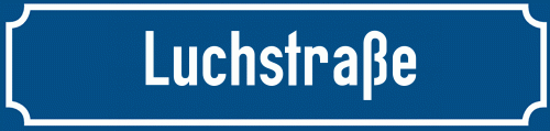 Straßenschild Luchstraße