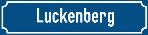 Straßenschild Luckenberg