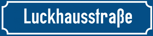 Straßenschild Luckhausstraße