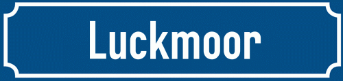 Straßenschild Luckmoor