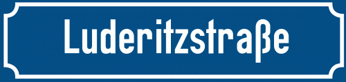 Straßenschild Luderitzstraße