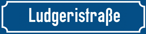 Straßenschild Ludgeristraße