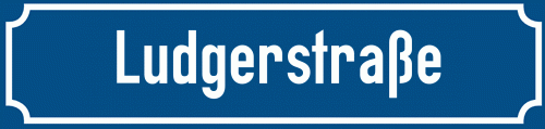 Straßenschild Ludgerstraße