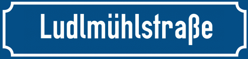 Straßenschild Ludlmühlstraße zum kostenlosen Download