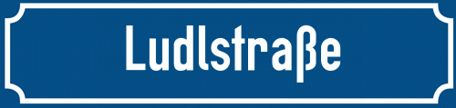 Straßenschild Ludlstraße