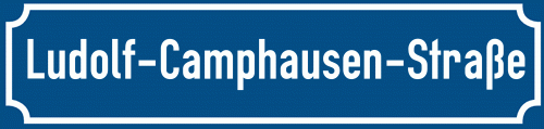 Straßenschild Ludolf-Camphausen-Straße