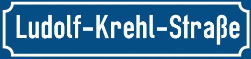 Straßenschild Ludolf-Krehl-Straße