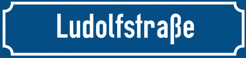 Straßenschild Ludolfstraße zum kostenlosen Download