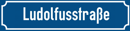 Straßenschild Ludolfusstraße