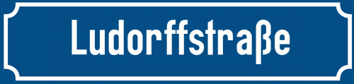 Straßenschild Ludorffstraße