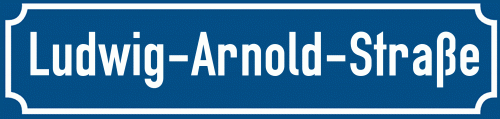 Straßenschild Ludwig-Arnold-Straße