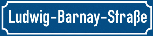 Straßenschild Ludwig-Barnay-Straße zum kostenlosen Download