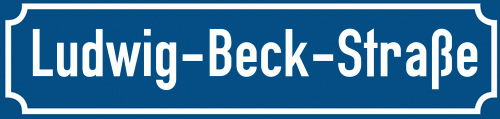 Straßenschild Ludwig-Beck-Straße
