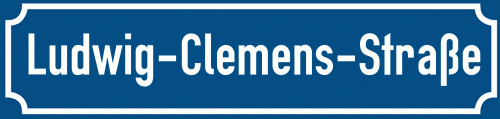 Straßenschild Ludwig-Clemens-Straße