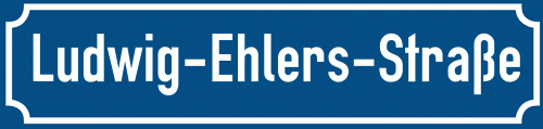 Straßenschild Ludwig-Ehlers-Straße