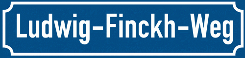 Straßenschild Ludwig-Finckh-Weg