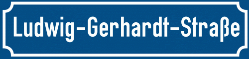 Straßenschild Ludwig-Gerhardt-Straße