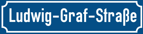 Straßenschild Ludwig-Graf-Straße