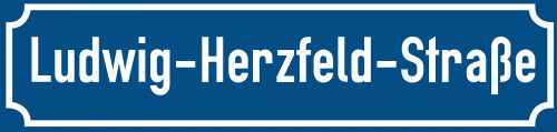 Straßenschild Ludwig-Herzfeld-Straße