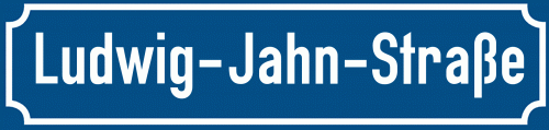 Straßenschild Ludwig-Jahn-Straße zum kostenlosen Download