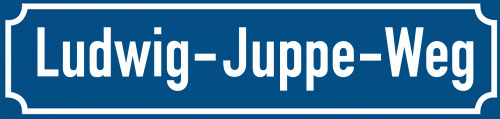 Straßenschild Ludwig-Juppe-Weg