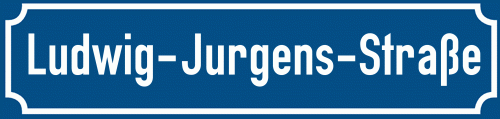 Straßenschild Ludwig-Jurgens-Straße zum kostenlosen Download