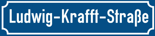 Straßenschild Ludwig-Krafft-Straße
