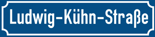 Straßenschild Ludwig-Kühn-Straße