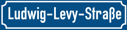Straßenschild Ludwig-Levy-Straße