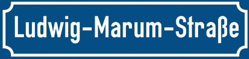 Straßenschild Ludwig-Marum-Straße