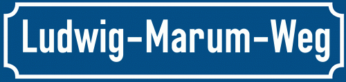 Straßenschild Ludwig-Marum-Weg