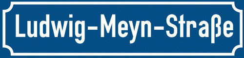 Straßenschild Ludwig-Meyn-Straße