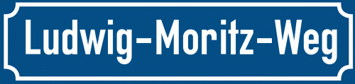 Straßenschild Ludwig-Moritz-Weg
