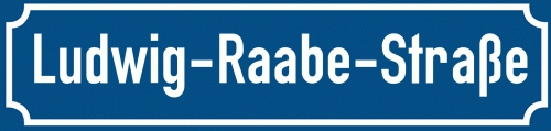Straßenschild Ludwig-Raabe-Straße