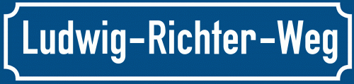 Straßenschild Ludwig-Richter-Weg