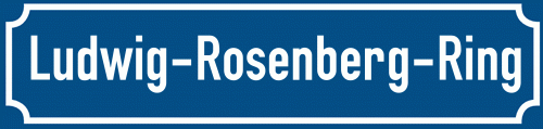 Straßenschild Ludwig-Rosenberg-Ring