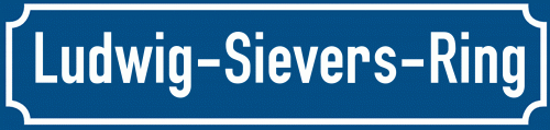 Straßenschild Ludwig-Sievers-Ring