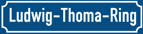 Straßenschild Ludwig-Thoma-Ring